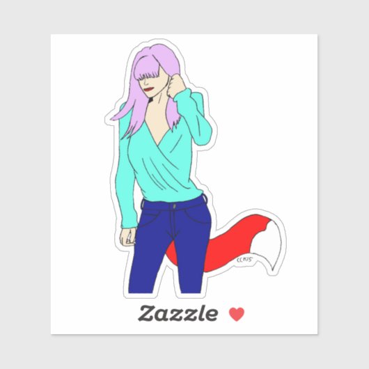 meisje sticker (Vel)