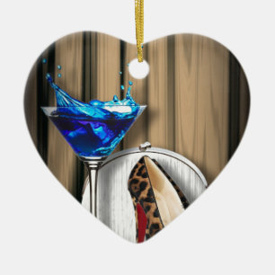 meisje stilletos , martini cocktailparty keramisch ornament