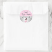 Meisje Stippen Baby Shower Sticker (Tas)