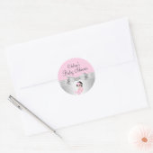 Meisje Stippen Baby Shower Sticker (Envelop)