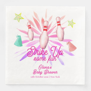 Meisje Strike Up Bowling Sport Feest Baby Shower Servet