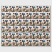 Meisje stuurt een brief cadeaupapier (Vlak)