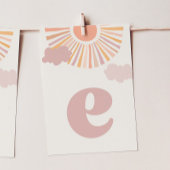Meisje Sun ONE Hoge Stoel Banner - Letter "E" Kaart