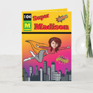 Meisje Superheld Verjaardag 💥 Vliegende Fotostrip