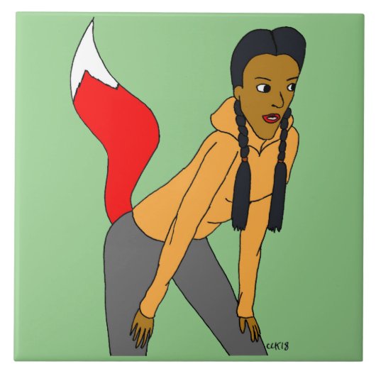 meisje tegeltje (Voorkant)