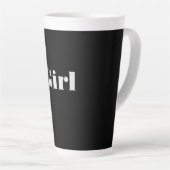 Meisje Tekst Naam Zwart Kleur Achtergrond Latte Mo Latte Mok (Rechterhoek)