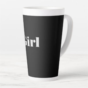 Meisje Tekst Naam Zwart Kleur Achtergrond Latte Mo Mok