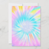 Meisje Tie Dye Verjaardagsfeestje Kaart (Achterkant)