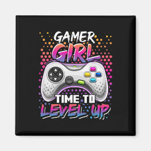 Meisje Tijd Naar Level Up Video Game Verjaardag Gi Magneet