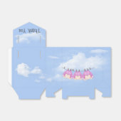 Meisje triplets hangen op waslijn bedankdoosjes (Uitgevouwen)