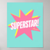 Meisje Turquoise en Roze Superstar Tiener Meisje Poster (Voorkant)