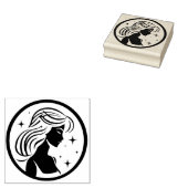 Meisje tussen de sterren -  virgo 	rubberstempel (Gestempeld)