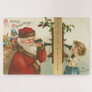  meisje uit de jaren 1910 dat Kerstmis met de kers Legpuzzel