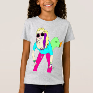 meisje uit de jaren 80 t-shirt