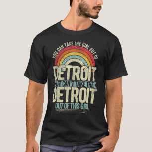 Meisje uit Detroit Michigan thuisstad thuis Detroi T-shirt