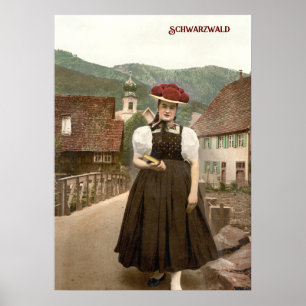 Meisje uit het Zwarte Woud in Duitsland (1900) Poster