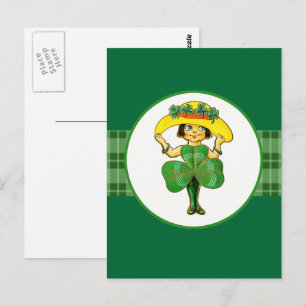 meisje uit Ierland St. Patrick's Day Briefkaart