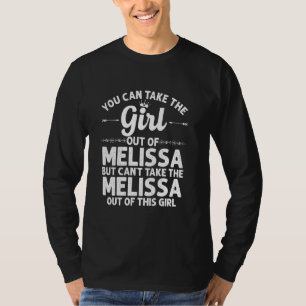 Meisje Uit Melissa TX Texas Grappig Huis Roots USA T-shirt