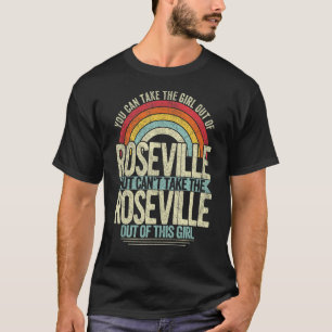 Meisje uit Roseville California Hometown Home Ros T-shirt