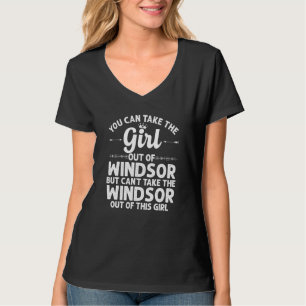 Meisje uit Windsor Ca California Funny Home Root T-shirt