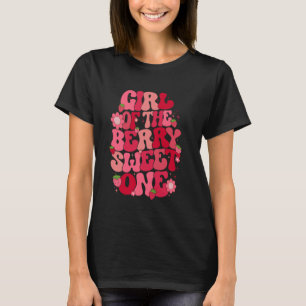 Meisje van de Berry Sweet One Aardbei Eerste Geboo T-shirt