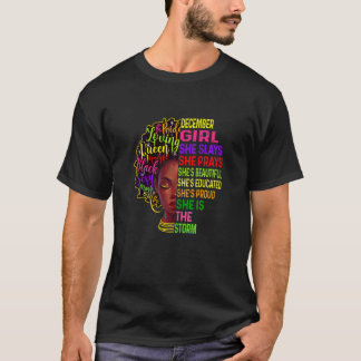 Meisje van december Ze speelt mee en bevalt de ver T-shirt