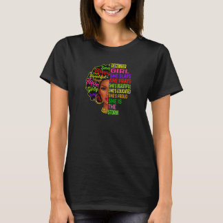 Meisje van december Ze speelt mee en bevalt de ver T-shirt