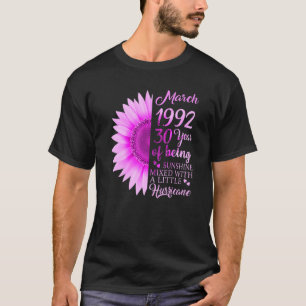 Meisje van maart 1992 30 jaar oud 30e verjaardag t-shirt