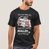 Meisje van McAllen Boarding Pass Flight Ticket McA T-shirt (Voorkant)