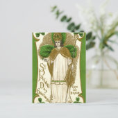  meisje van Saint Patrick's Day Briefkaart (Staand voorkant)