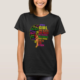 Meisje van vrouwen April Ze speelt en beest April T-shirt