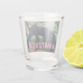 Meisje veranderde  kunst, wat dan ook, cool shot glas (Achterkant)