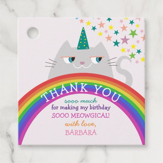 Meisje Verjaardag Dank u Bedankjes Labels (Voorkant)