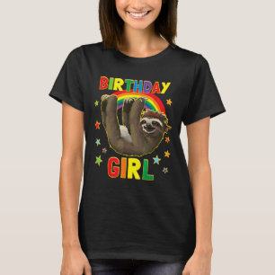 Meisje Verjaardag Sloth B Dag Party Kinder Idee Sl T-shirt