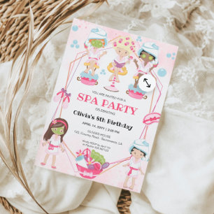 Meisje Verjaardag Spa en Make-up Kaart
