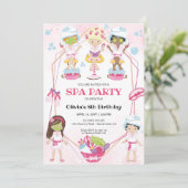 Meisje Verjaardag Spa en Make-up Kaart (Staand voorkant)