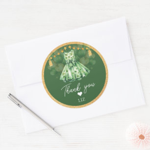 Meisje Verjaardag St Patrick's Day Dank u Ronde Sticker