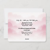 Meisje Verjaardagsfeest Flat Holiday Kaart (Achterkant)