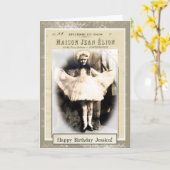  meisje verkleed als Princess Birthday Kaart (Gele Bloem)