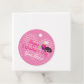 Meisje verliefd bedankjes labels (In situ)