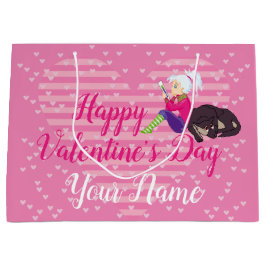 Meisje verliefd groot cadeauzakje