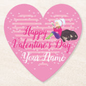 Meisje verliefd kartonnen onderzetters (Voorkant)