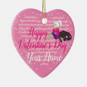 Meisje verliefd keramisch ornament (Rechts)