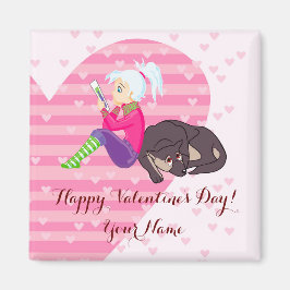 Meisje verliefd magneet