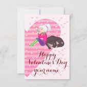 Meisje verliefd notitiekaartje (Voorkant)