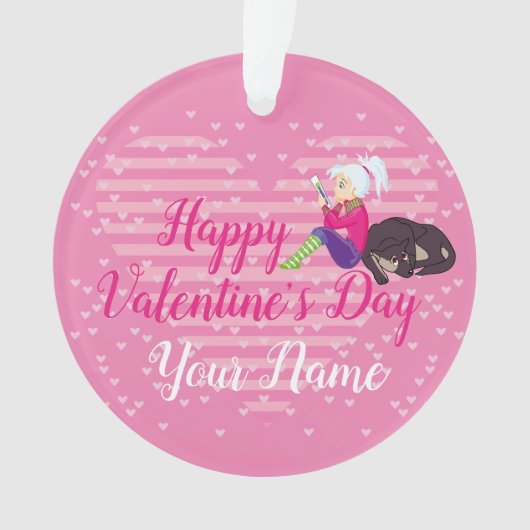 Meisje verliefd ornament (voorkant)