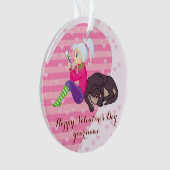 Meisje verliefd ornament (voorkant)