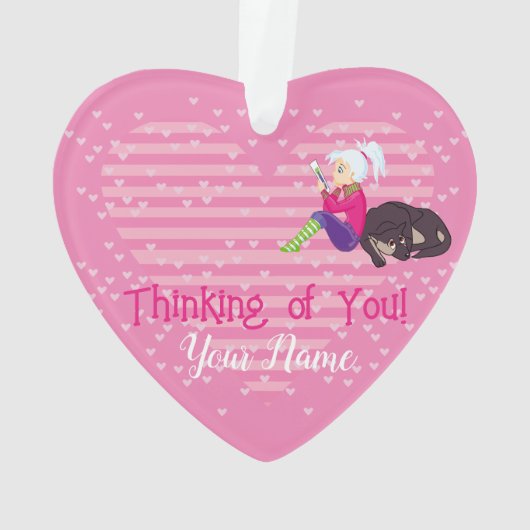 Meisje verliefd ornament (achterkant)