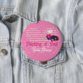 Meisje verliefd ronde button 4,0 cm (In situ)