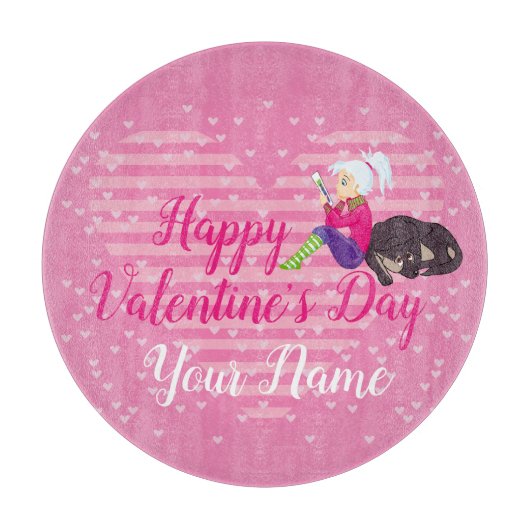 Meisje verliefd snijplank (Voorkant)